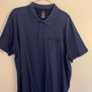 3XL polo George, cotton poly blend, blue and navy tight pattern